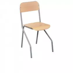 Chaise pour école primaire avec piétement gris Chaise pour école primaire avec piétement gris