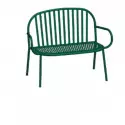 Banc public en métal vert 2 places