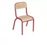 Chaise d'écolier empilable pour école maternelle structure rouge Chaise d'écolier empilable pour école maternelle structure rouge