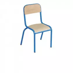 Chaise pour école maternelle empilable piétement bleu Chaise pour école maternelle empilable piétement bleu
