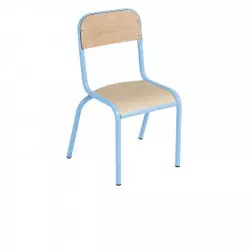 Chaise de maternelle structure bleu clair