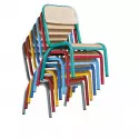 Chaises scolaires empilées nombreux coloris au choix Chaises scolaires empilées nombreux coloris au choix