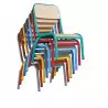 Chaises scolaires empilées nombreux coloris au choix Chaises scolaires empilées nombreux coloris au choix