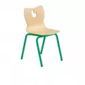 Chaise empilable pour maternelle structure verte Chaise empilable pour maternelle structure verte