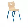 Chaise maternelle empilable assise coque et piétement bleu Chaise maternelle empilable assise coque et piétement bleu