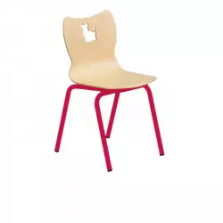 Chaise coque maternelle coque multiplis pieds rouge Chaise coque maternelle coque multiplis pieds rouge