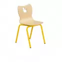 Chaise scolaire petite enfance coque piétement jaune Chaise scolaire petite enfance coque piétement jaune