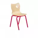 Chaise pour écolier de maternelle empilable piétement rouge Chaise pour écolier de maternelle empilable piétement rouge