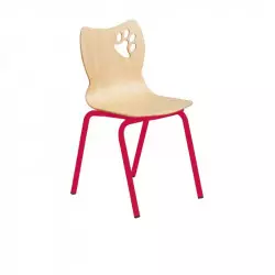 Chaise pour écolier de maternelle empilable piétement rouge Chaise pour écolier de maternelle empilable piétement rouge