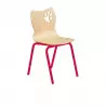 Chaise pour écolier de maternelle empilable piétement rouge Chaise pour écolier de maternelle empilable piétement rouge
