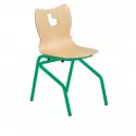 Chaise empilable pour maternelle structure verte