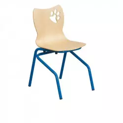 Chaise scolaire empilable structure bleue