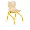 Chaise scolaire pour école maternelle piétement jaune