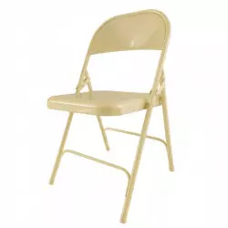 Chaise en métal beige Chaise en métal beige