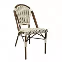 Chaise de terrasse professionnelle crème et marron