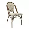 Chaise de terrasse professionnelle crème et marron