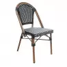 Chaise bistrot extérieur coloris noir et blanc