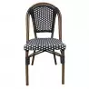 Chaise de terrasse empilable aspect rotin