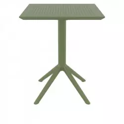 Table de terrasse de restaurant vert olive