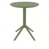Table de terrasse CHR vert olive Table de terrasse CHR vert olive