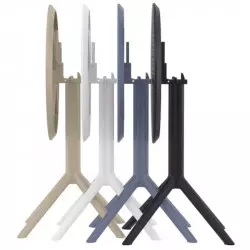 Tables polypro rondes pliées plusieurs coloris