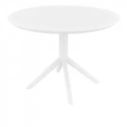 Table CHR extérieure pliante en polypro blanc