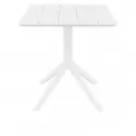 Table restaurant extérieur résine blanche