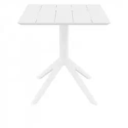 Table restaurant extérieur résine blanche