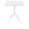 Table restaurant extérieur résine blanche