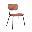 Chaise professionnel restaurant simili cuir marron