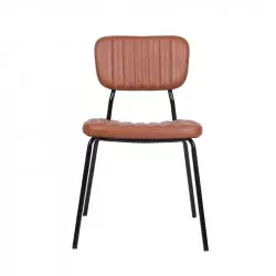 Chaise restauration professionnelle structure acier noir