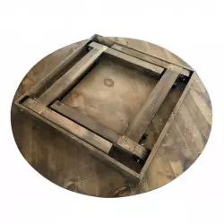 Table ronde en bois pliée Table ronde en bois pliée