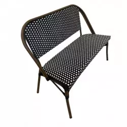 Banquette de terrasse noire et blanche empilable