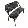Banquette de terrasse noire et blanche empilable