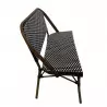 Banquette terrasse de café empilable aluminium