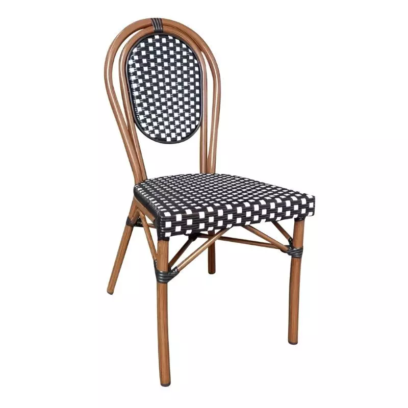 Chaise bistrot noir et blanc
