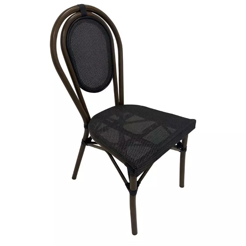 Chaise de terrasse de café empilable