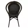 Chaise bistrot pour terrasse de café noire