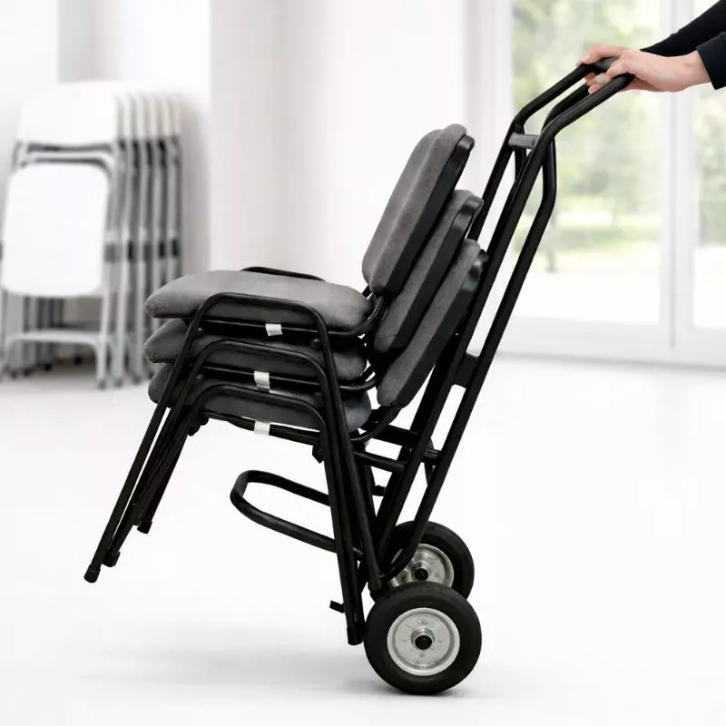 Diable de transport pour les chaises empilables