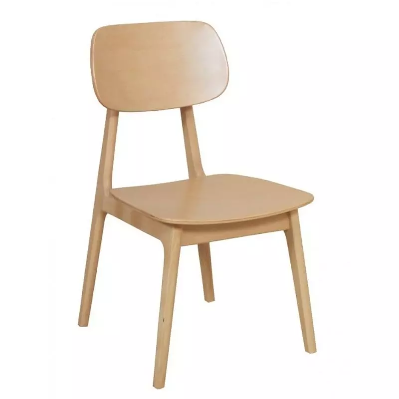 Chaise de café en bois de hêtre vernis