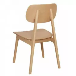 Chaise bois restaurant vue dos