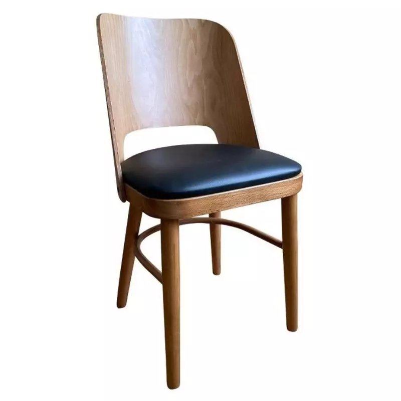 Chaise pour restaurant bois avec assise vinyle