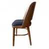 Chaise en bois pour restaurant avec assise vinyle noir