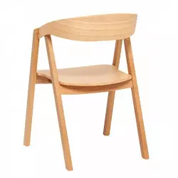 Chaise de café empilable en bois de hêtre