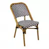 Chaise de terrasse motif chevrons blancs et noirs