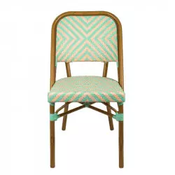 Chaise bistrot en rotin synthétique