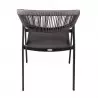 Chaise outdoor CHR textilène et cordage noir Chaise outdoor CHR textilène et cordage noir