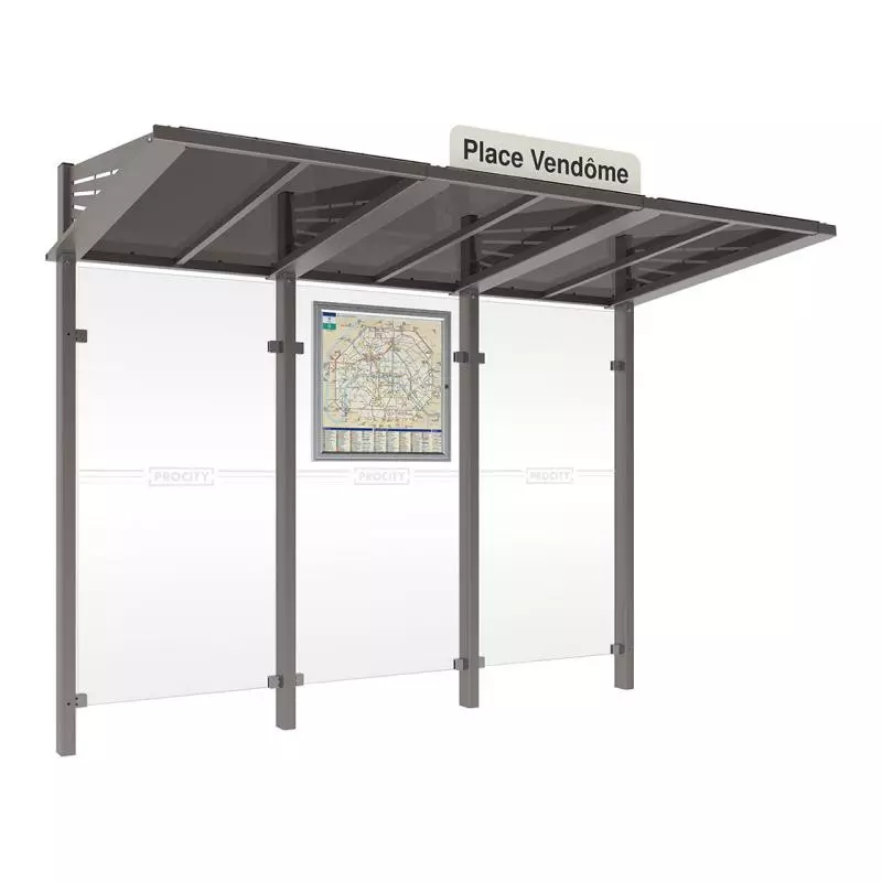 Arrêt de bus Conviviale® PROCITY - Sans bardage