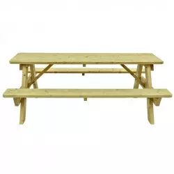 Table de pique-nique en bois avec bancs Table de pique-nique en bois avec bancs