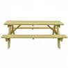Table de pique-nique en bois avec bancs Table de pique-nique en bois avec bancs